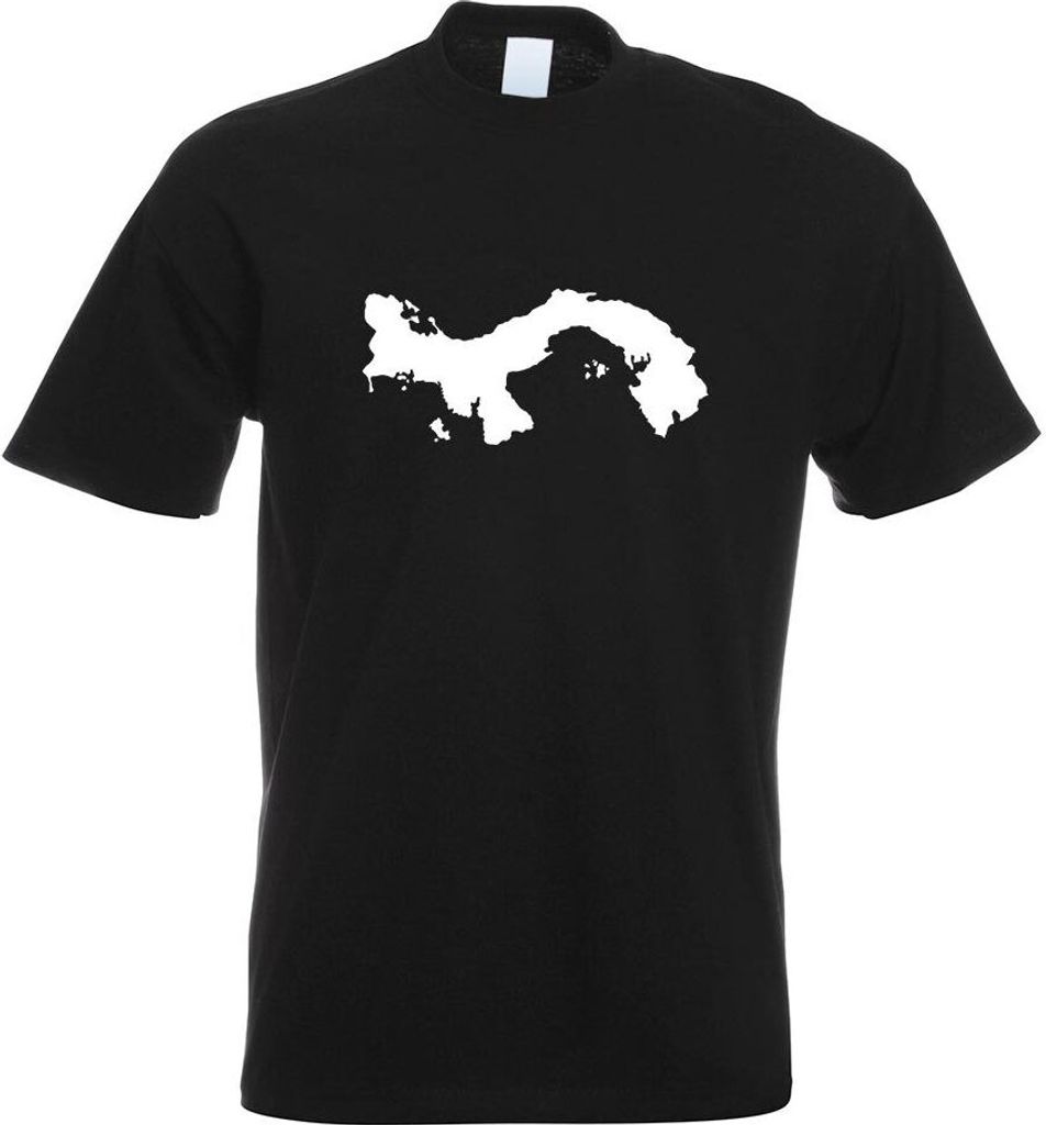 Kiwistar - T-Shirt - schwarz - Panama Umriss Kontur Herren Funshirt Bedruckt Design Sprüche Spruch Motive - mit Motiv Bedruckt - Funshirt Design -...