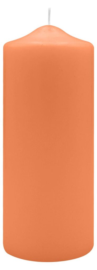 Spitzkopf Stumpen Kerzen Mango Orange 20 x Ø 8 cm, 6 Stück
