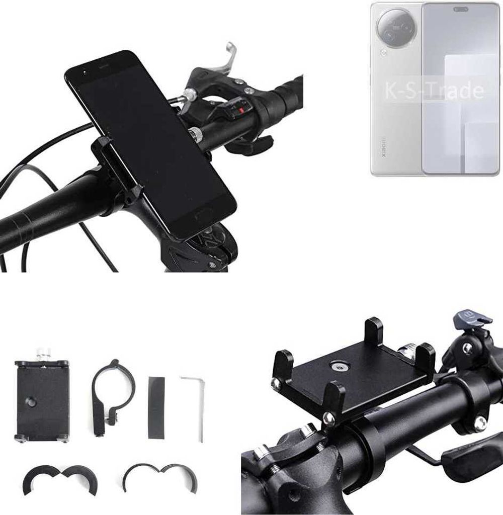 K-S-Trade Handyhalterung für das Fahrrad kompatibel mit Xiaomi Civi 3 Halter Lenkstange Fahrradhalterung Motorrad Bike Mount Befestigung Smartphone