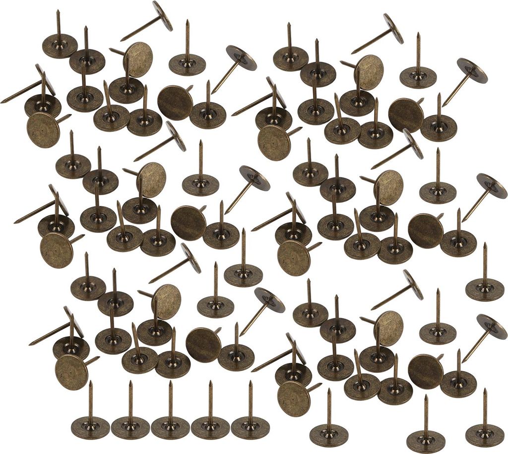 100pcs Polsternagel flacher Kopf Cyan Bronze Eisen dekorativ