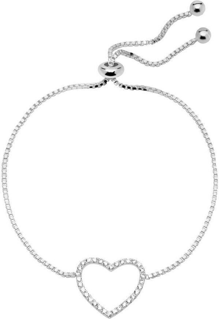 Herzarmband Sterlingsilber Zirkonia