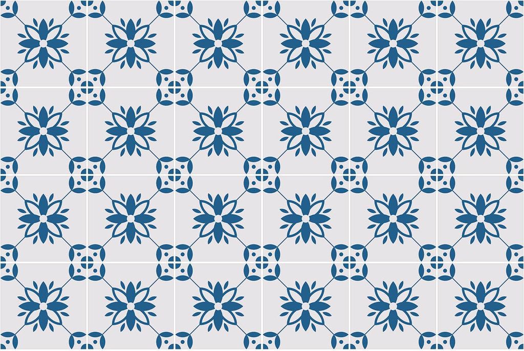 Fliesenaufkleber 10×10 cm – 24 Stück – Selbstklebend – Wasserfest – Pflegeleicht – Hitzebeständig – Für Küche & Bad – Blumenmoti...