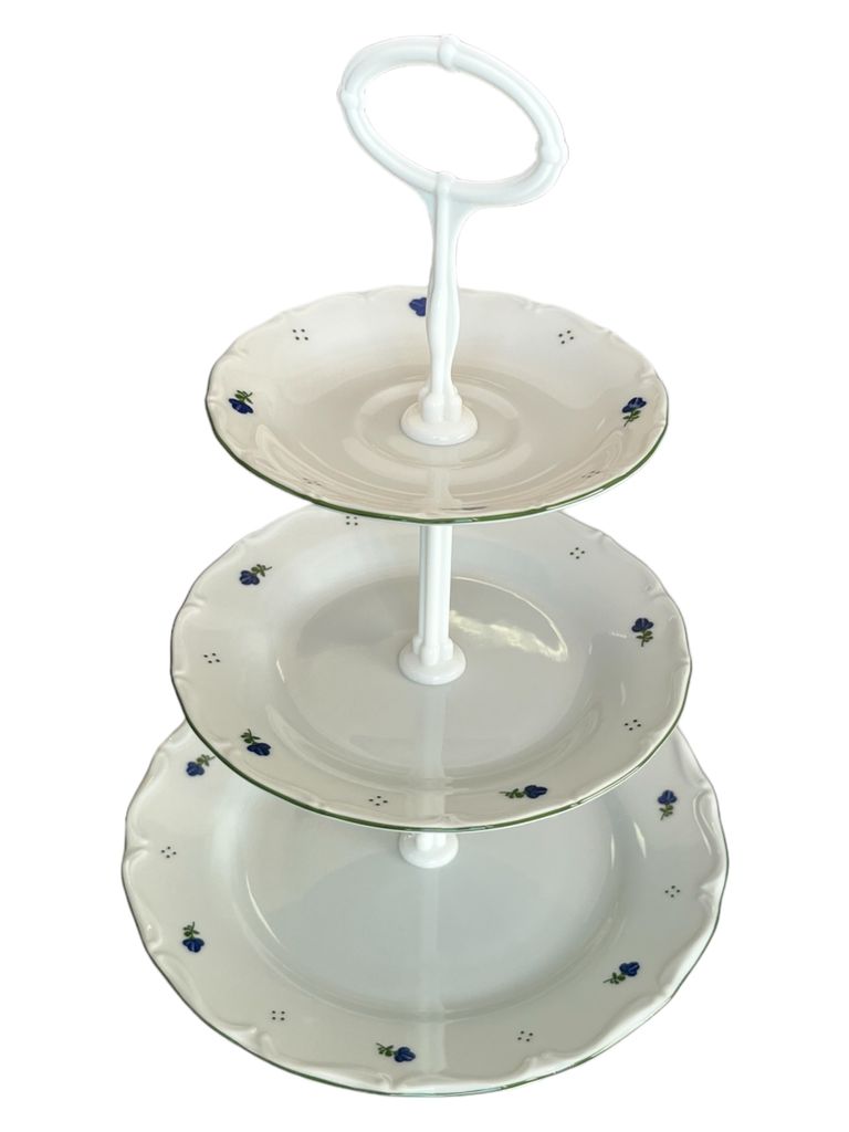 Etažér trojdílný, kytičky, Verona, porcelán G. Benedikt Obrázek produktu 