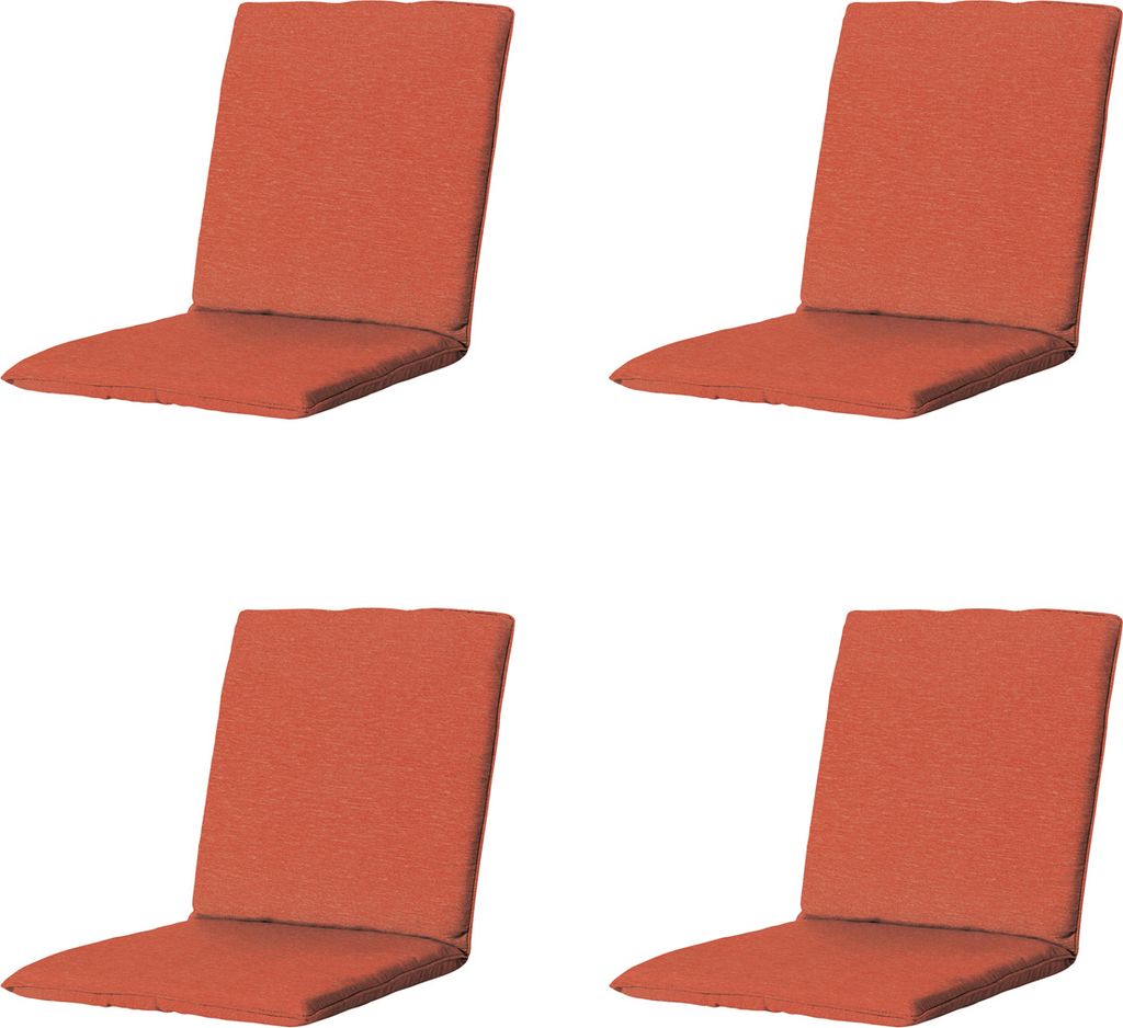 Madison - Stapelbares Stuhlkissen Panama terra - Ca. 97x49 cm - 4er-Set