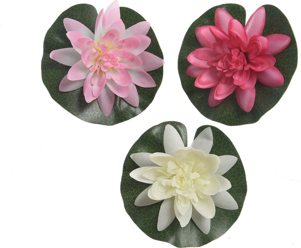Kunstblumen Lotus 13cm 1 Stück sortiert Produktbild 