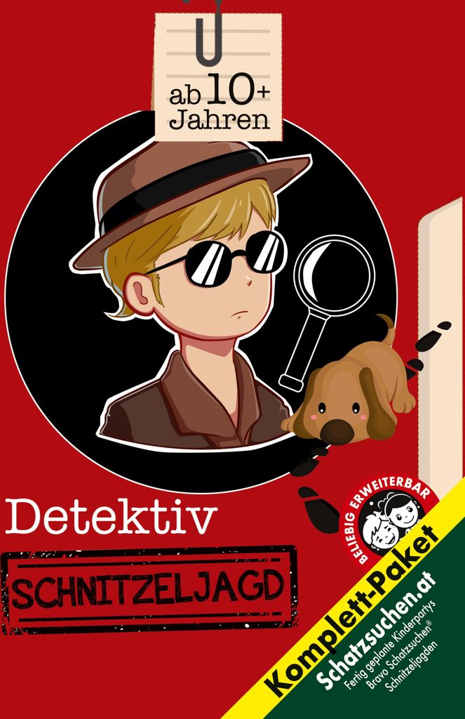 Detektiv Schnitzeljagd Schatzsuche Kindergeburtstag ab 10 Jahre