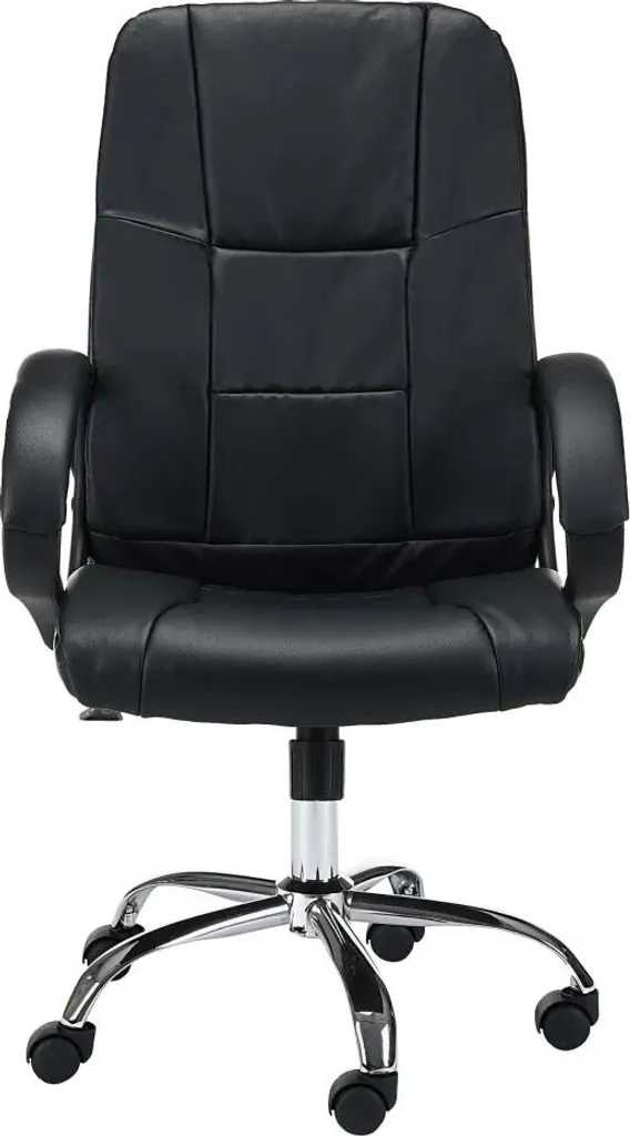 Fauteuil de bureau VEJA noir avec roulettes - Siège de travail ajustable