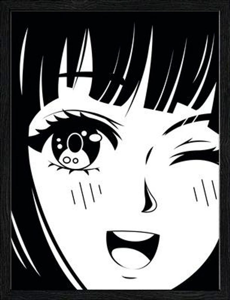 Gerahmtes Bild Manga Girl II 33x43 cm