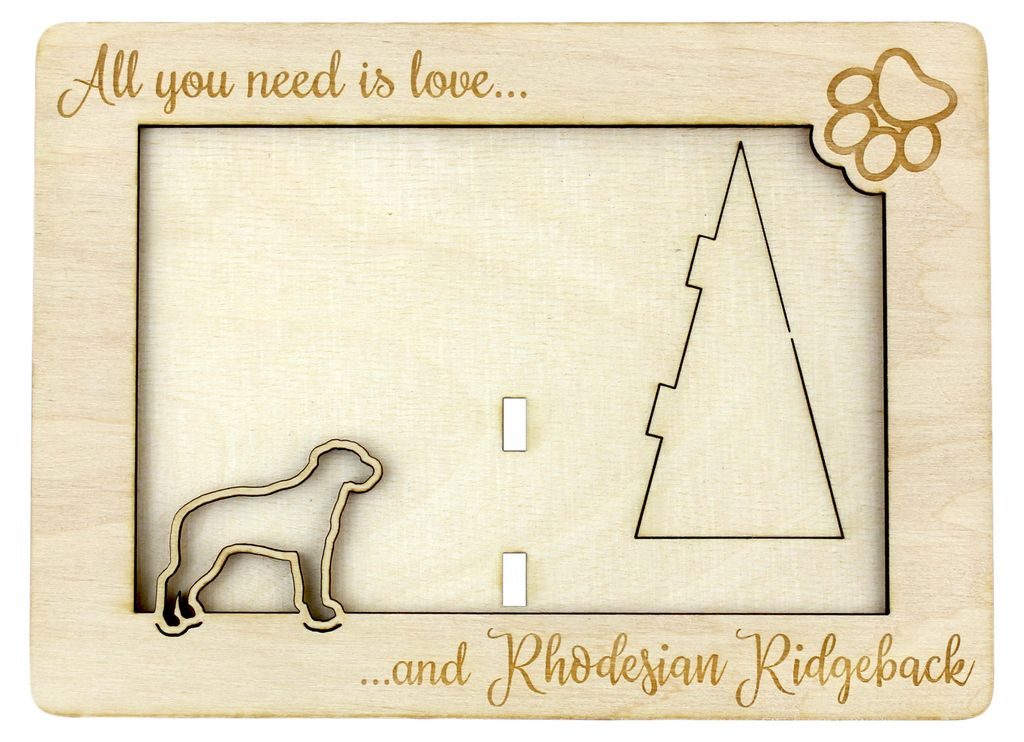 Rhodesian Ridgeback I - Fotorahmen, gravierter Holzrahmen, ein schönes Gadget für den Hundeliebhaber von Art-Dog