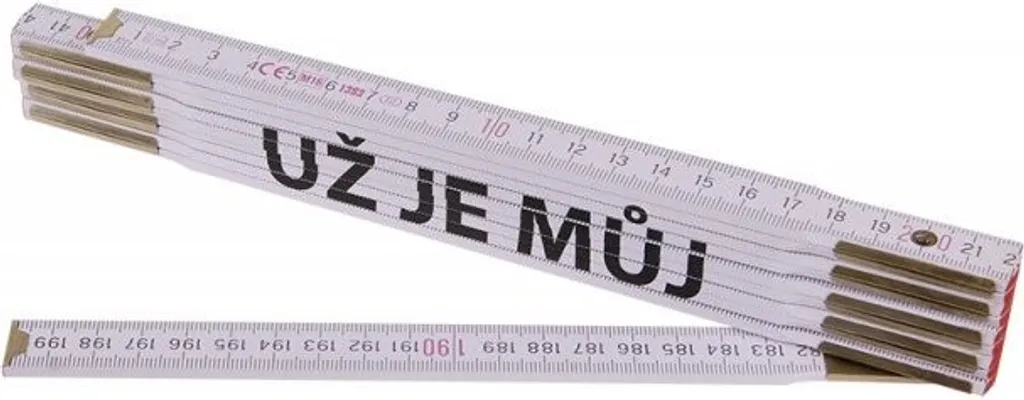 Mètre à ruban pliant 2m pour menuisier - Bois blanc PROFI haute qualité