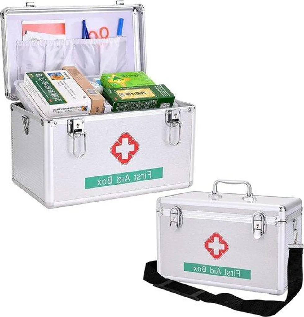 Pilulier argenté en aluminium et ABS - Boîte de transport XL Modèle N3