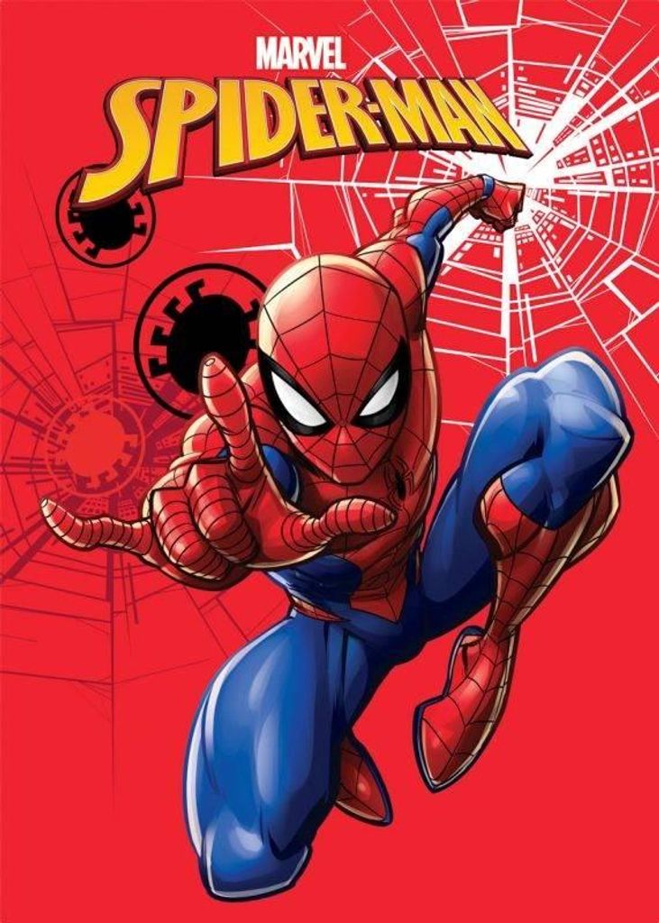 FARO Coperta in pile Spiderman rosso Poliestere, 100/140 cm Immagine del prodotto 