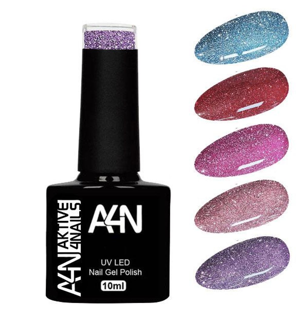 BRILLANT SHINE UV Gelpolish 5er Set UV Nagellacke in der Pinselflasche 10ml hochpigmentierte und deckende Farben. Bis zu 4 Wochen schöne Fingernägel