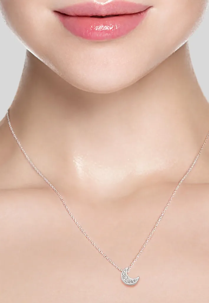 Collana Luna Argento 925 Zirconi | Significato e Luce per Lei - 5
