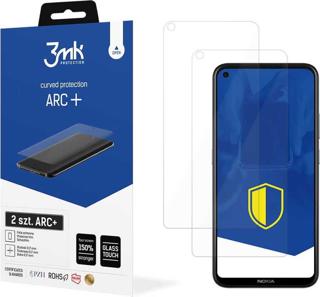 3mk Display Schutzfolie ARC+ für Nokia 3.4 0,17mm Self-Heal (2 Stück)