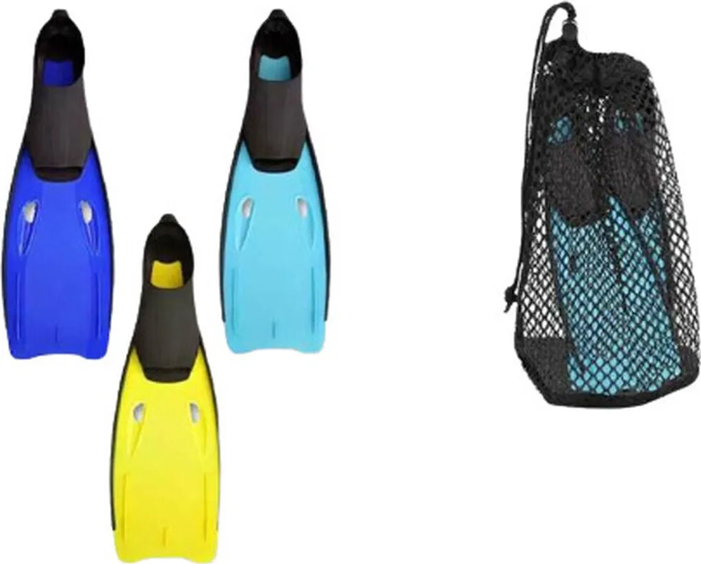 Palmes de Natation Ajustées à Talon Fermé Coloris Variés en Taille S