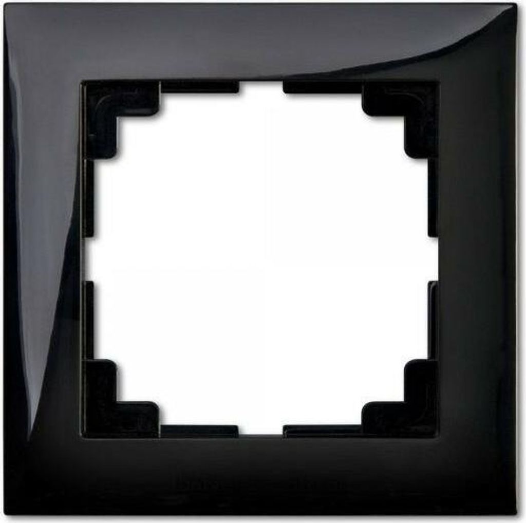 Schuko Steckdose Ausschalter Taster Lichtschalter SENTI Schwarz 1 Fachrahmen 1471-58