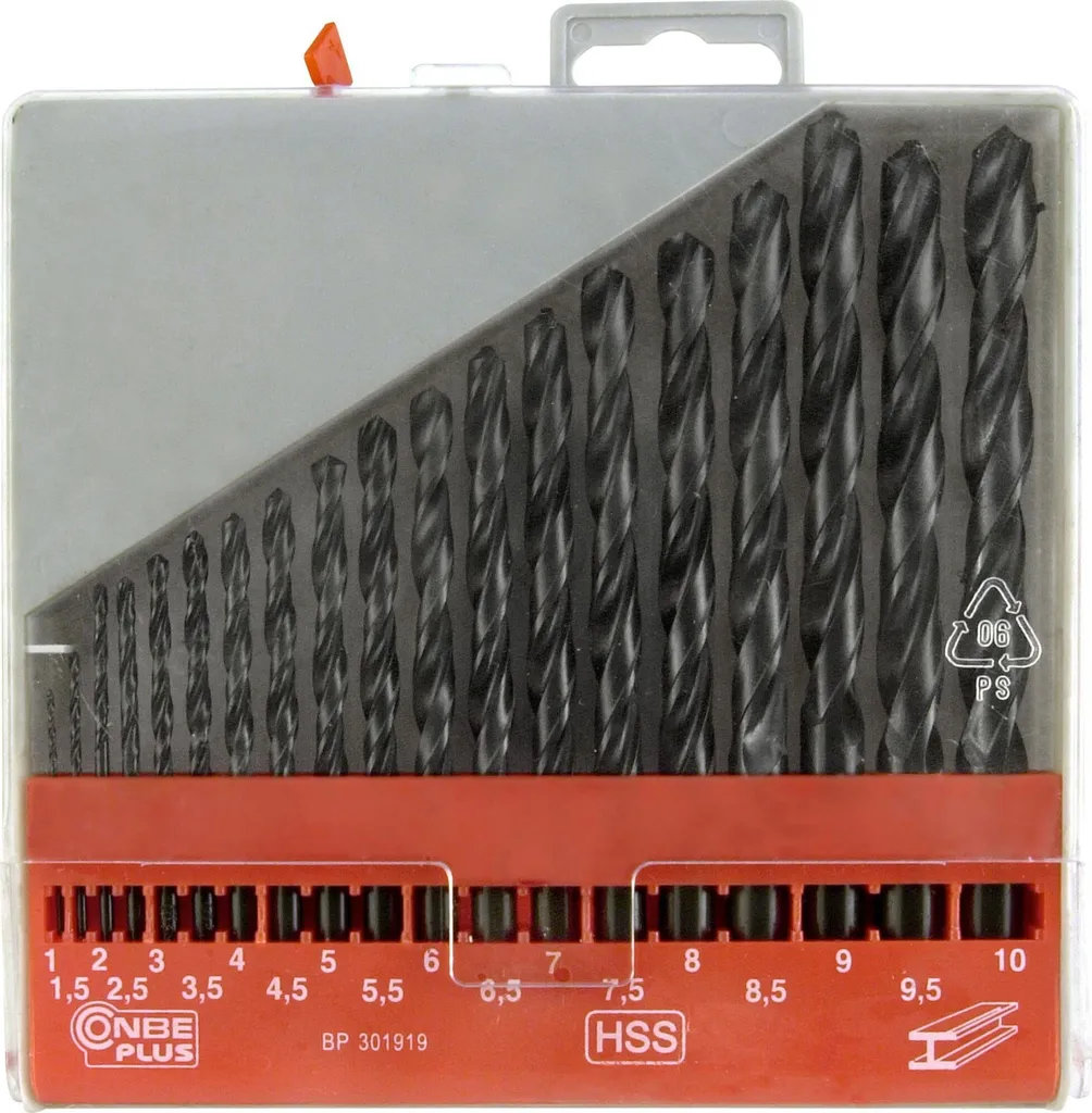 Forets Métal CON:P BP301919 pour Bricolage et Atelier - Boîte 19 Pièces