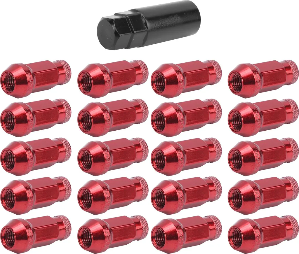 Écrous de Roue Anti-Corrosion M12x1.5 Acier Haute Résistance Rouge Mazda
