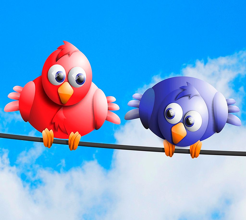 Wanduhr XXL 3D Optik Dixtime Himmel Vögel 30x90 cm leises Uhrwerk GL-003