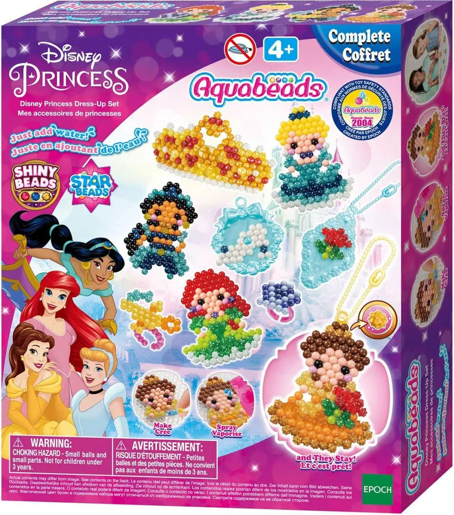 Perles Aquabeads Disney Princesse : Kit Bijoux sans Repassage 800 Perles
