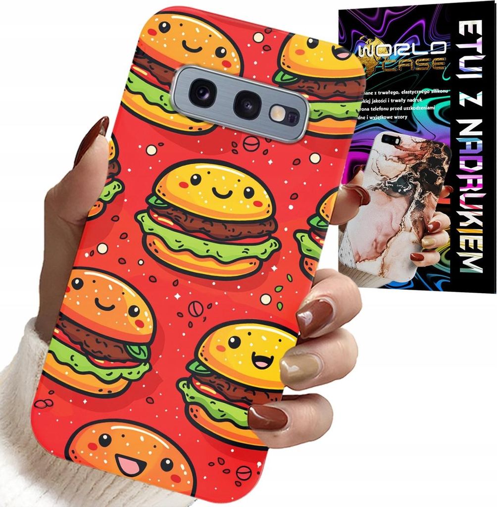 Fall Für Samsung Galaxy S10E - Süsse Lächelnde Burger Abdeckung