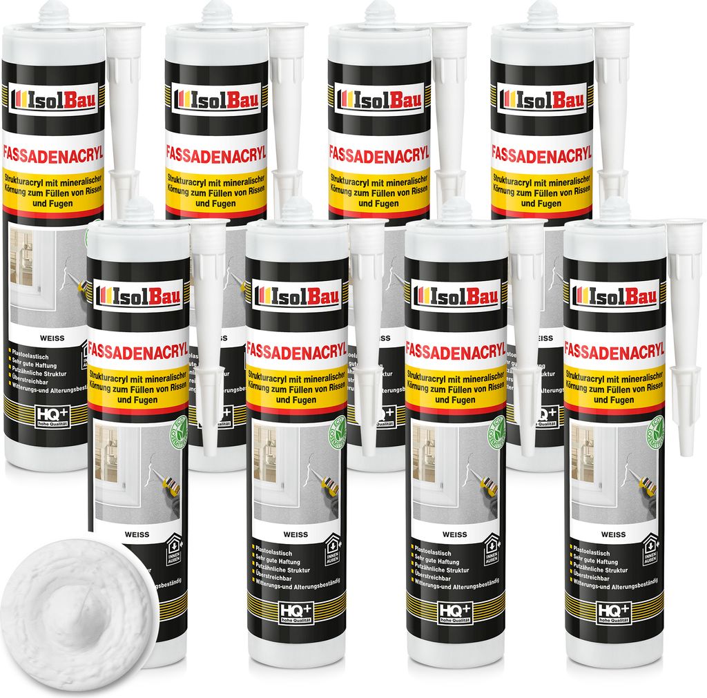 Isolbau Fassaden-Acryl - 8 x 300 ml Acryl-Dichtstoff mit Produktbild 