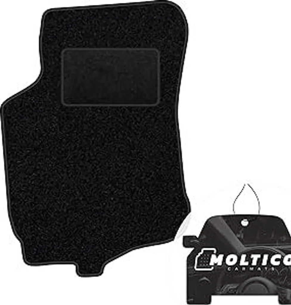 moto-MOLTICO tappetino conducente auto velours lato conducente tappetini auto nero tappetino conducente 1 pezzo adatto per Mitsubishi Pajero Pinin 1999-2004