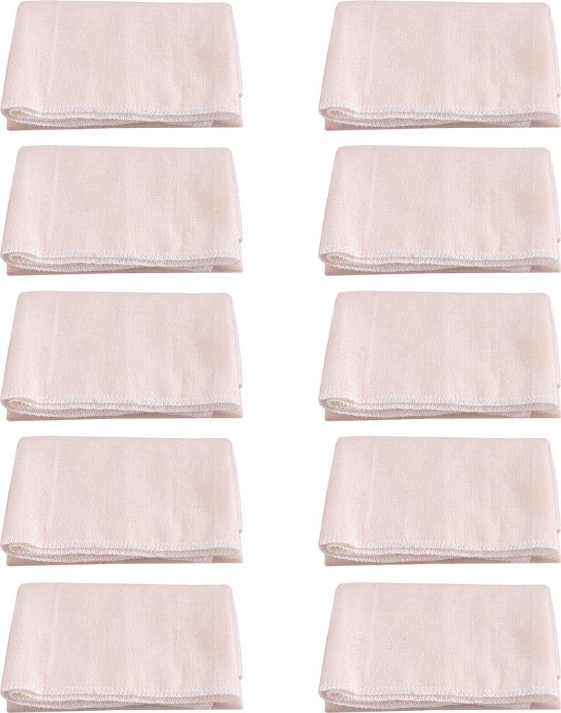 5/10 Stück gedämpftes Tuch zum Abseihen, ultrafein gewebter Musselin mit gesäumten Kanten, ungebleichtes Käsetuch zum Entsaften, Backen und Kä...