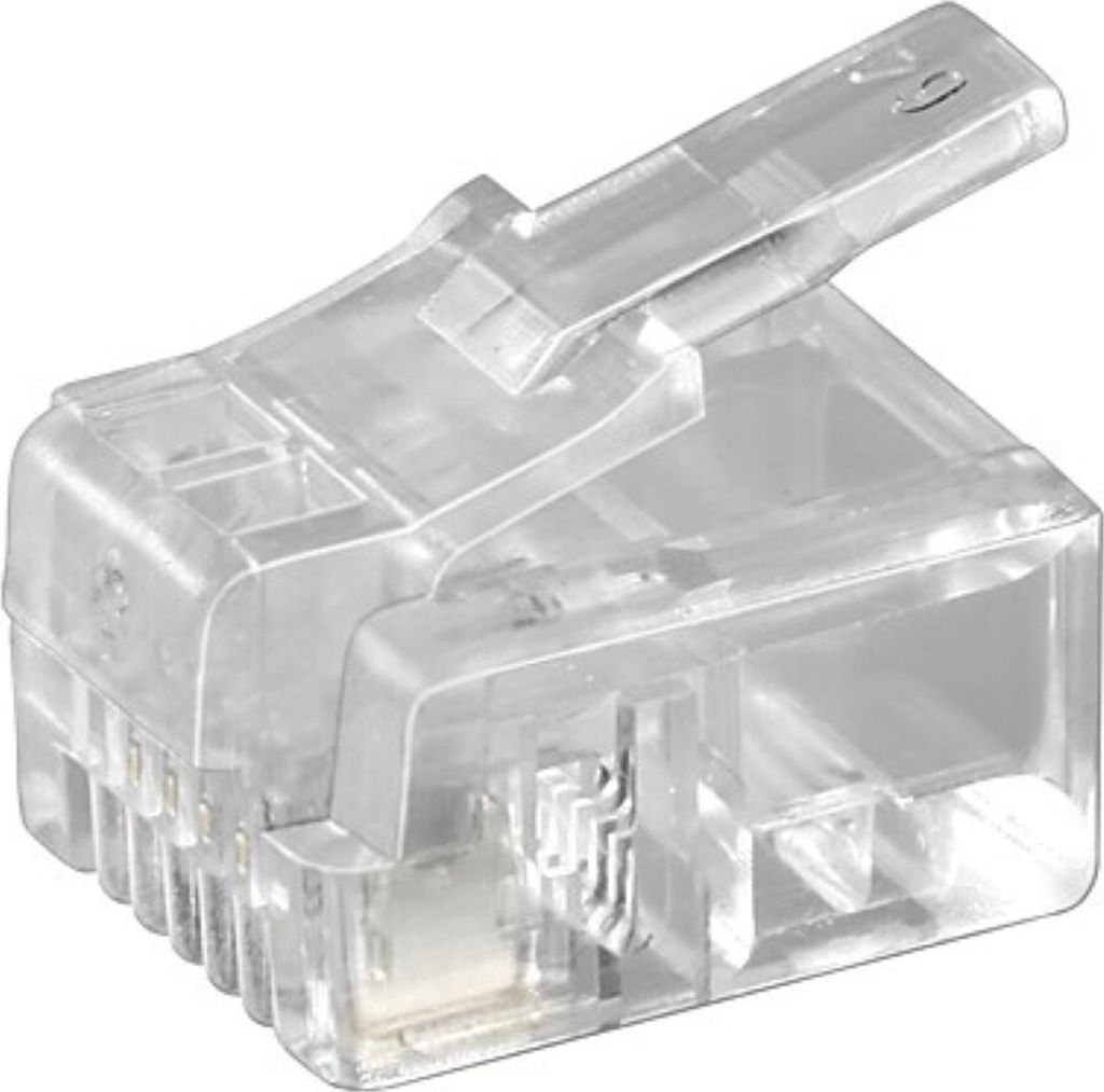 goobay RJ11 Westernstecker für Flachkabel 4 polig (Bulk)