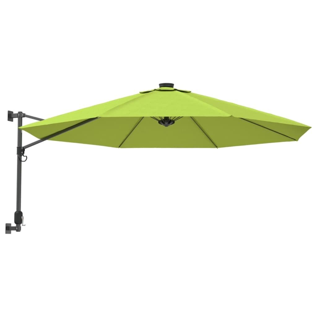 vidaXL Ombrellone da parete verde mela 290 cm Immagine del prodotto 
