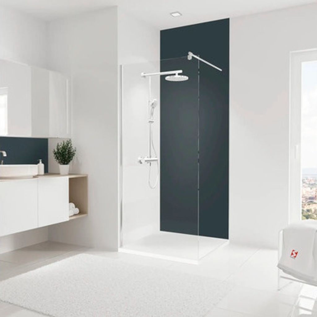Duschrückwand SCHULTE DecoDesign ExpressPlus Unifarbe anthrazit 255 x 90 cm EP1900918 677