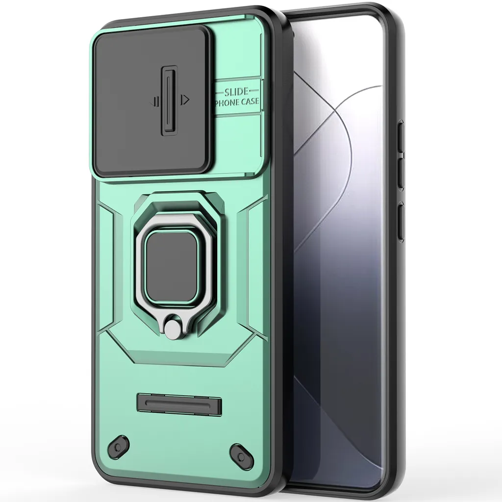 PanXCase Cover per Xiaomi Redmi Note 14 Pro 5G / Poco X7 5G - Custodia Militare Supporto Anello Metallo Ruotabile 360° Magnetica Military Armor Antiurto Protezione Case (Light Blue