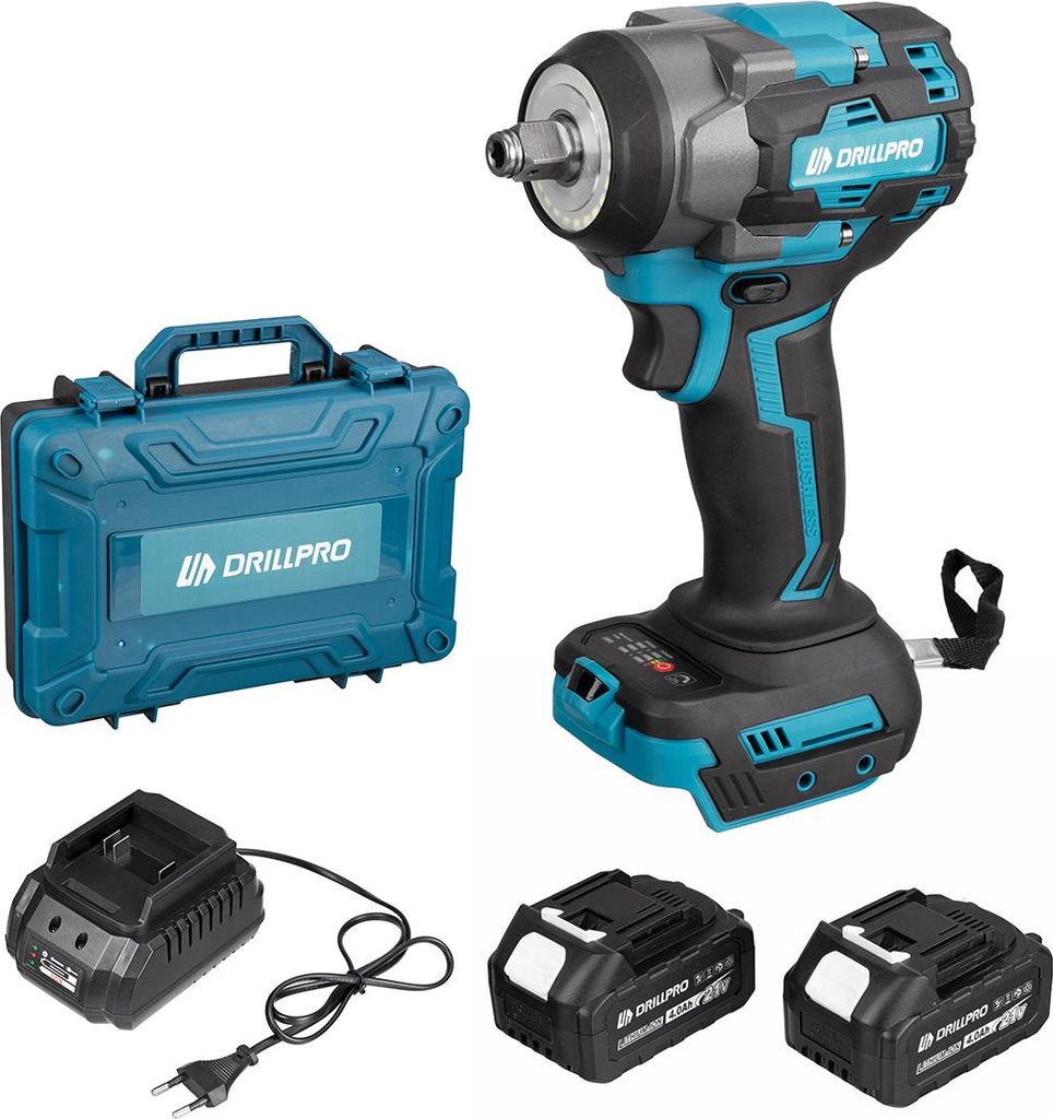 Akumulátorový rázový skrutkovač Drillpro Brushless 580 Nm Obrázok produktu 