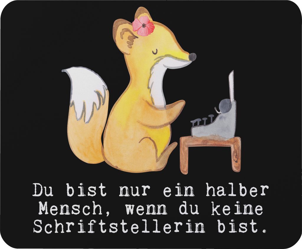 Mr. & Mrs. Panda Mauspad Schriftstellerin Herz - Schwarz - Geschenk, pc, Spruch, mousematte, Buchveröffentlichung, Buchladen, Verlag, Mousepad, Mo...