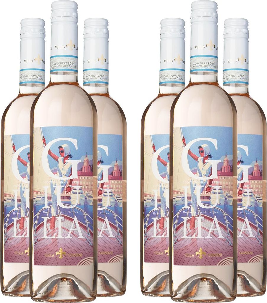6 Flaschen Villa Geissini Giulia Pinot Grigio Rose IGT Produktbild 