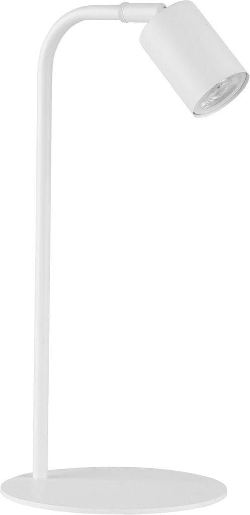 Schreibtischlampe Metall 40 cm verstellbarer Schirm GU10 Weiß Tischleuchte