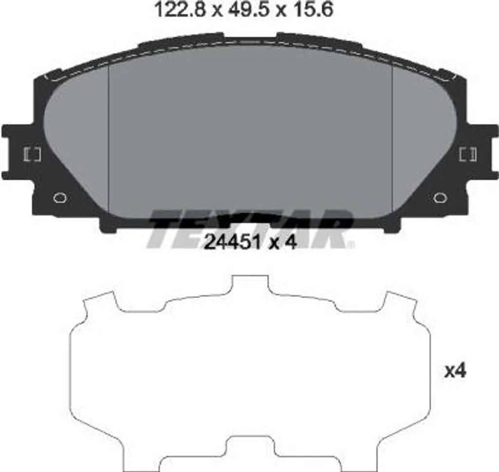 Plaquettes de frein TEXTAR 2445101 pour Prius & CT200h - OE 044650W140