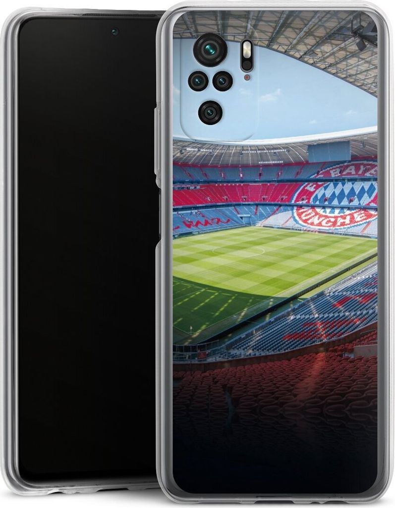 DeinDesign Handyhülle für Xiaomi Redmi Note 10S Silikon Hülle Case Smartphone Schutzhülle FC Bayern München FCB Stadion