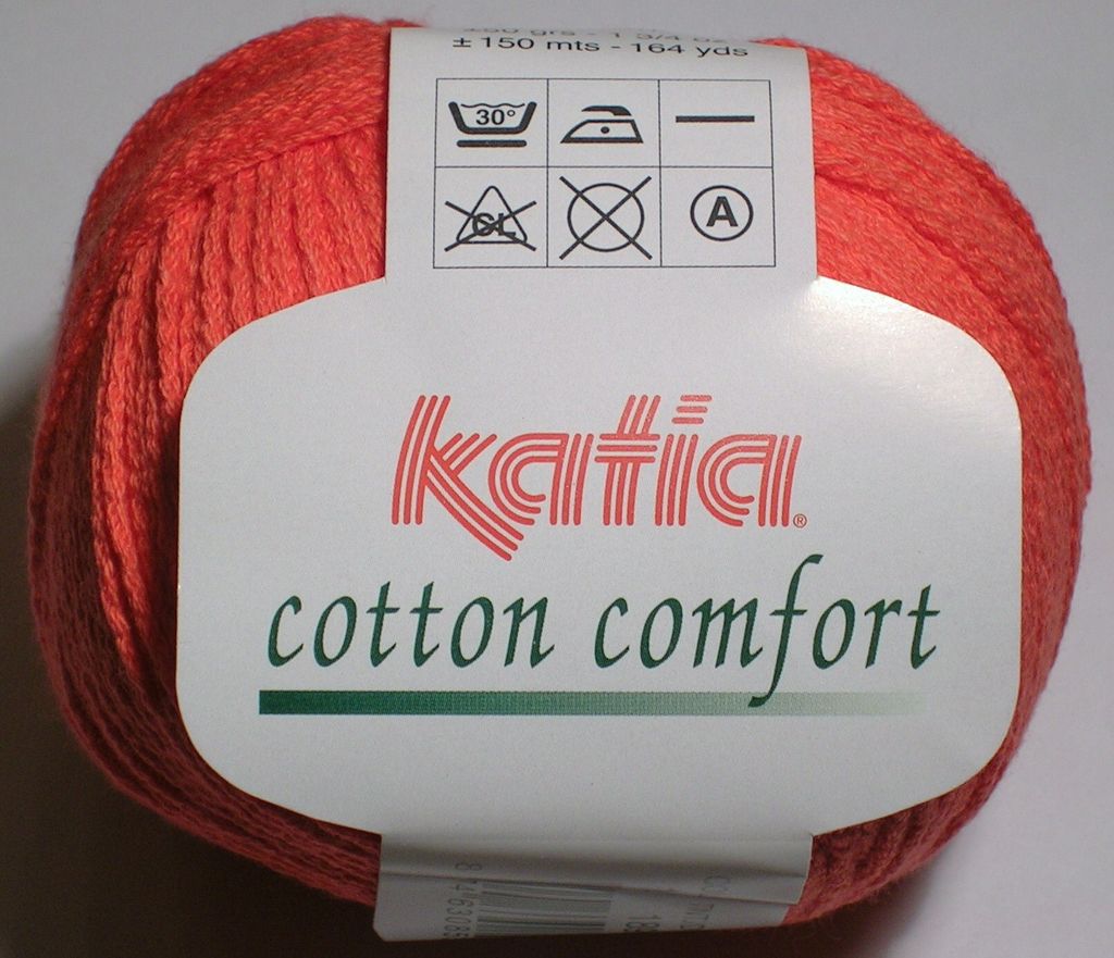 Baumwolle COMFORT von Katia, BW-Mischgarn mit leichtem Stretcheffekt - ROT (19) - 50 g / ca. 150 m