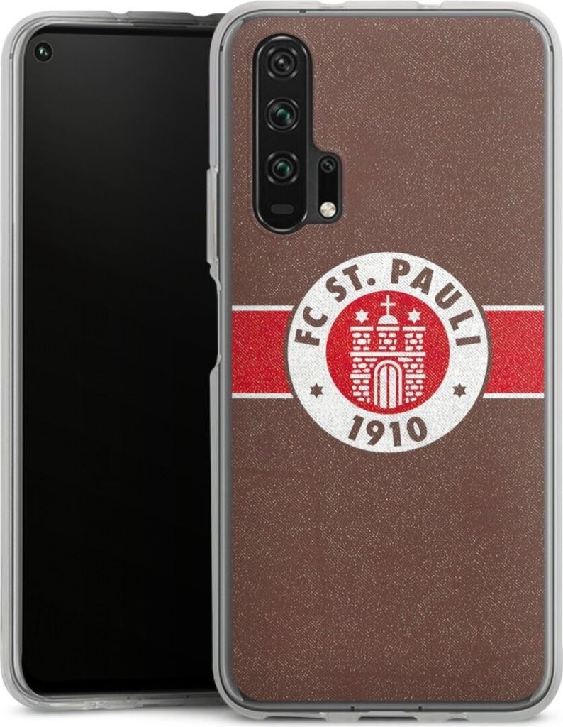 DeinDesign Handyhülle für Huawei Honor 20 Pro Silikon Hülle Case Smartphone Schutzhülle FC St. Pauli Logo Offizielles Lizenzprodukt