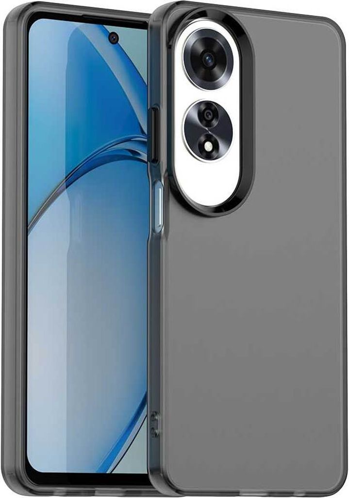 Handyhülle für Oppo A60 Schlank Durchscheinend Matt Stoßfest Schutzhülle Schwarz