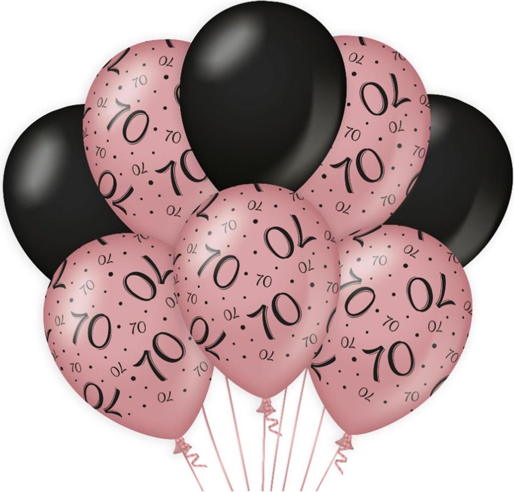 Paperdreams Deko-Luftballons rosa schwarz – 70