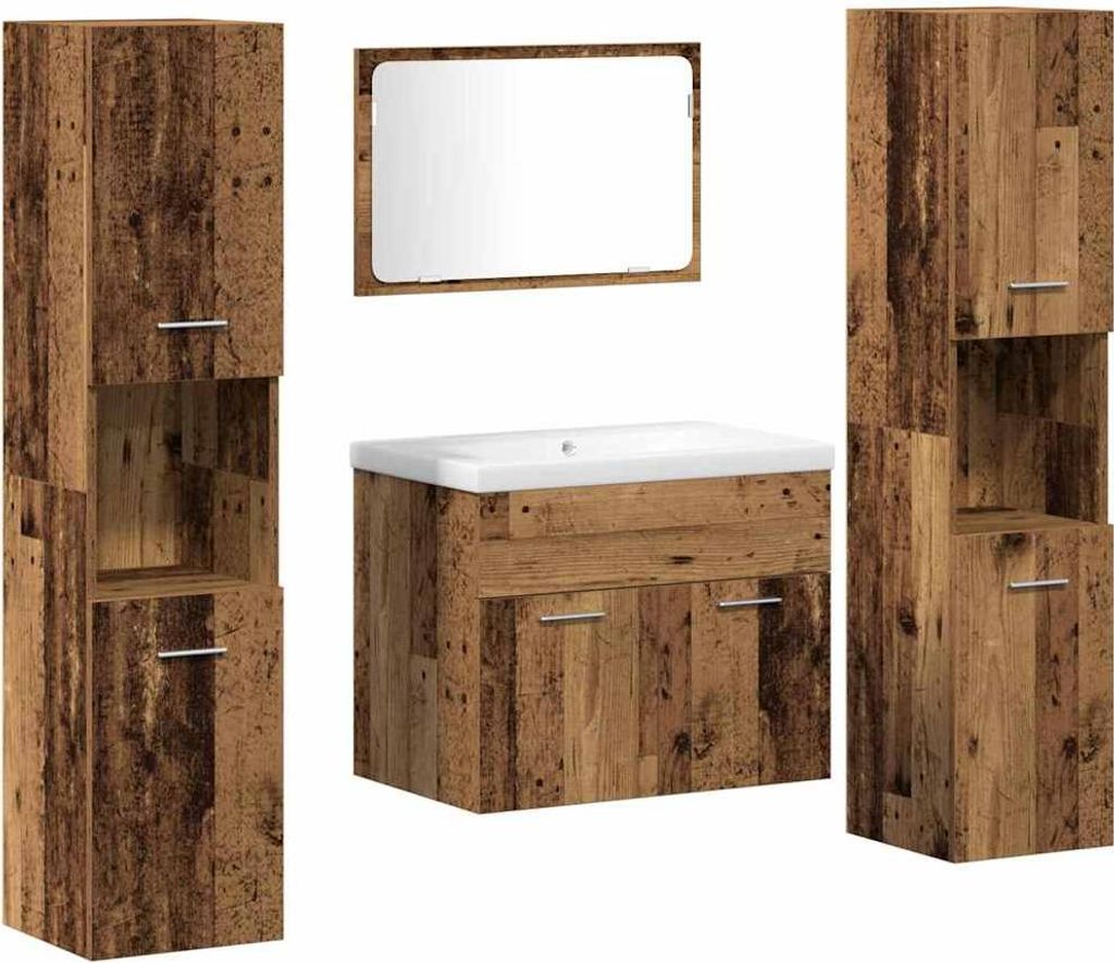 Aufbewahrungsset Wandmontiert 4 pcs Holzwerkstoff