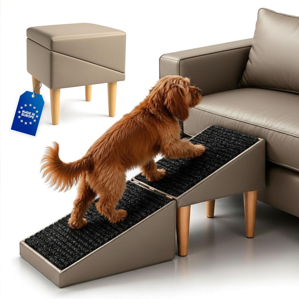 Outentin Klappbare Hundetreppe & Hunderampe für Sofa und Produktbild 