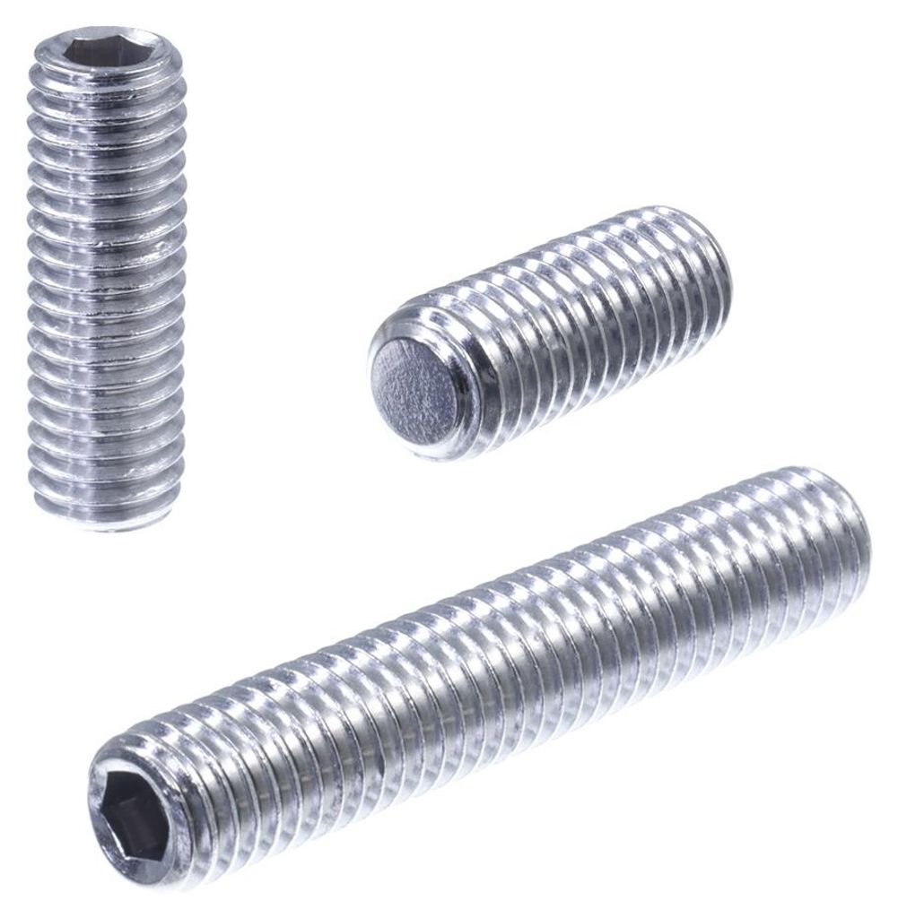 SECCARO Gewindestift mit Kegelkuppe M10 x 25 mm, Edelstahl V2A VA A2, DIN 913 / ISO 4026, Innensechskant, 20 Stück