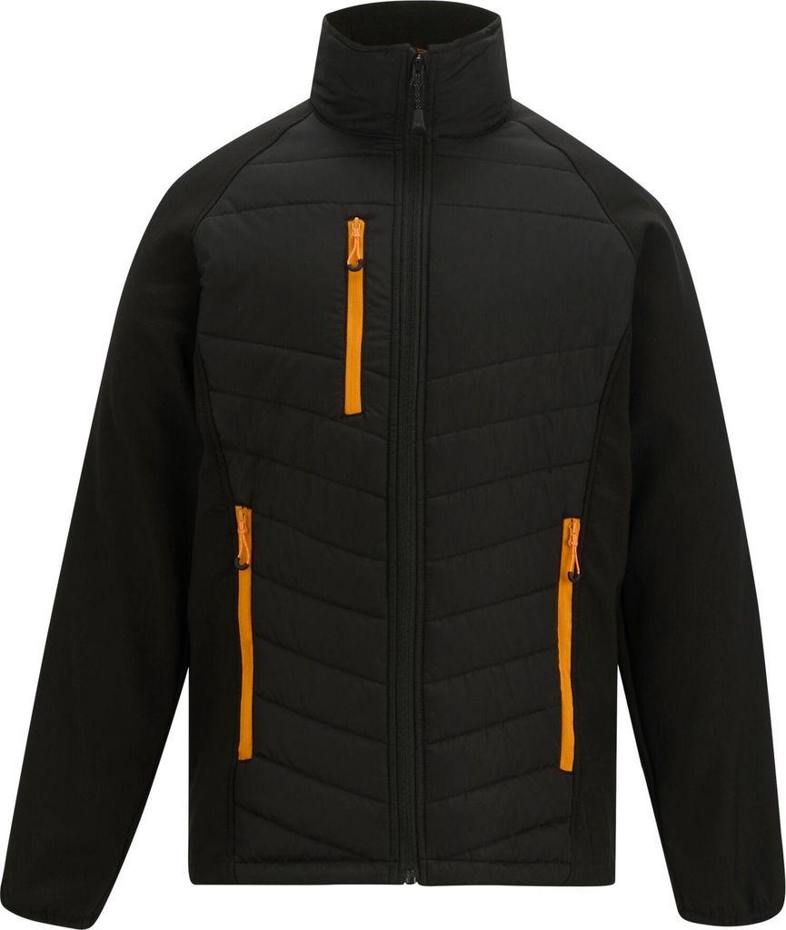 Regatta - Steppjacke für Herren, Durchgehender Reißverschluss RG12390 (3XL) (Schwarz/Orangenpop)