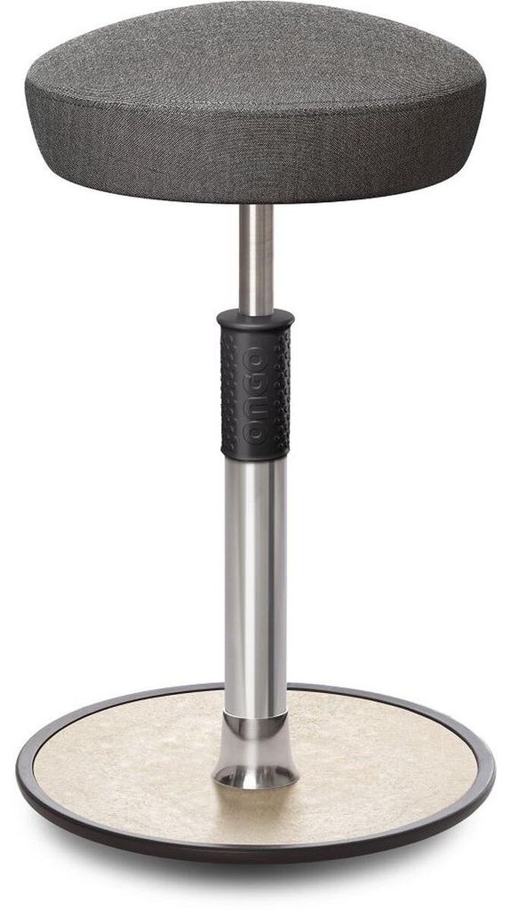 Sitz- Stehhocker Free Tall Hutsitz kvadrat Remix Salz&Pfeffer chrom /creme.