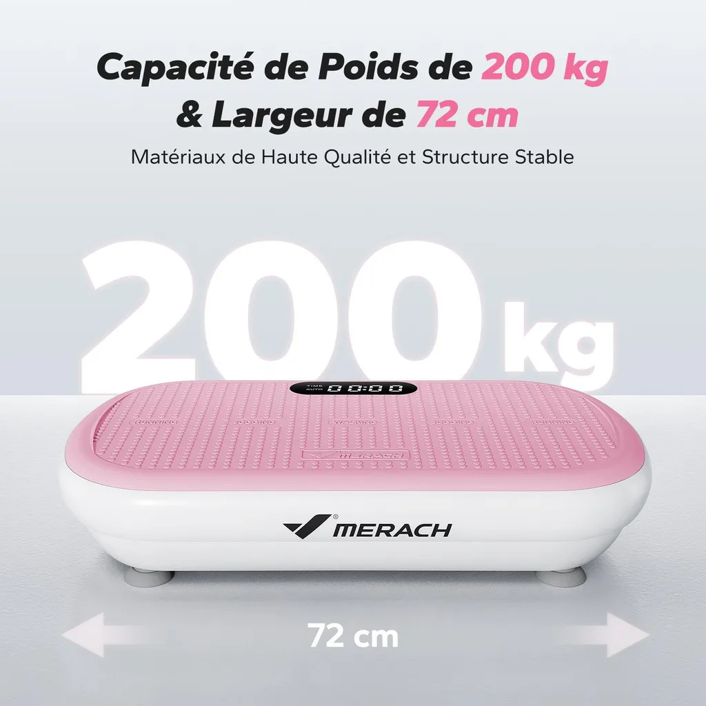 Plateforme vibrante MERACH 11 programmes et connexion Bluetooth - 5