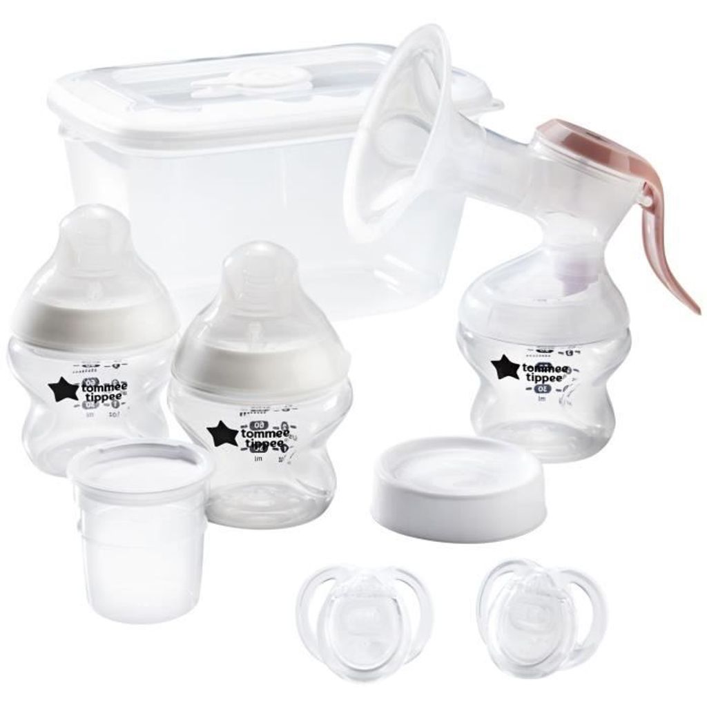 TOMMEE TIPPEE, Still-Starterkit, manuelle Milchpumpe und Flaschen inklusive